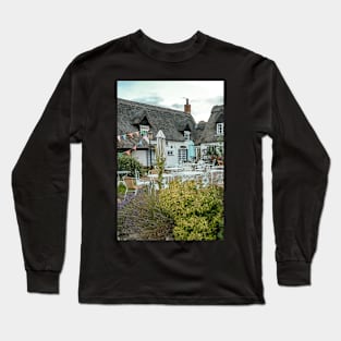 Pretty cafe with thatched roof Long Sleeve T-Shirt